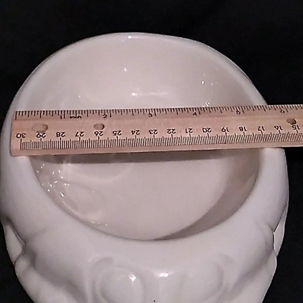 Vintage Lillian Vernon White Ceramic Dog Bowl